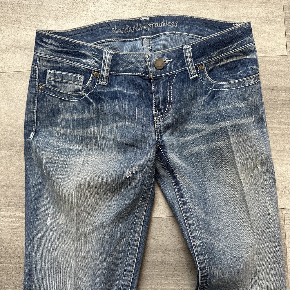 Standards & Practices Jeans Womens W5 L 35 Blue Denim Flare Vintage - Picture 2 of 5